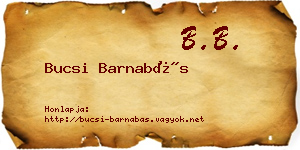 Bucsi Barnabás névjegykártya