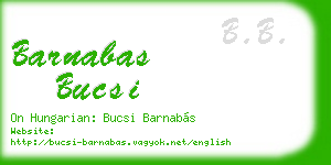 barnabas bucsi business card